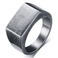 Edelstaal zegelring Heren Mendes Used Look