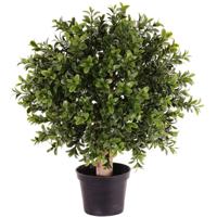 Buxus bol kunstplant op stam - H34 x D25 cm - UV-bestendig - thumbnail