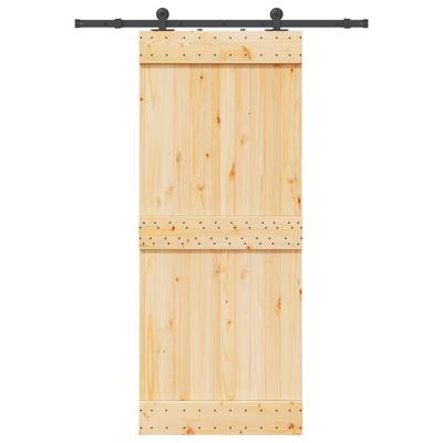 Schuifdeur met beslag 85x210 cm massief grenenhout