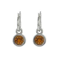 Biba Hang Oorbellen met Swarovski Steentje Topaz Biba Hang Oorbellen met Swarovski Steentje Topaz