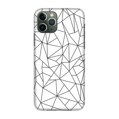 Geometrische lijnen zwart: Volledig geprint iPhone 11 Pro Hoesje