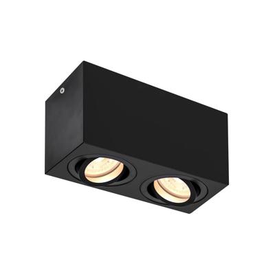 SLV PlafondlampTriledo GU10 2-lichts 16cm zwart - 1002005