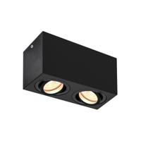 SLV PlafondlampTriledo GU10 2-lichts 16cm zwart - 1002005