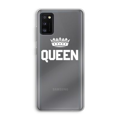 Queen zwart: Samsung Galaxy A41 Transparant Hoesje