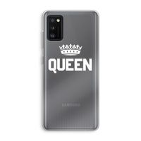 Queen zwart: Samsung Galaxy A41 Transparant Hoesje