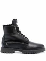 Philipp Plein bottines lacées à intérieur fourré - Noir - thumbnail