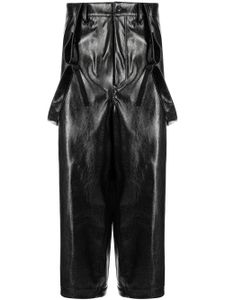 Yohji Yamamoto salopette en cuir artificiel - Noir