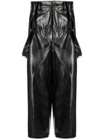 Yohji Yamamoto salopette en cuir artificiel - Noir