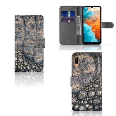 Huawei Y6 (2019) | Telefoonhoesje | Met pasjeshouder | Krokodillenprint