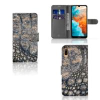 Huawei Y6 (2019) | Telefoonhoesje | Met pasjeshouder | Krokodillenprint