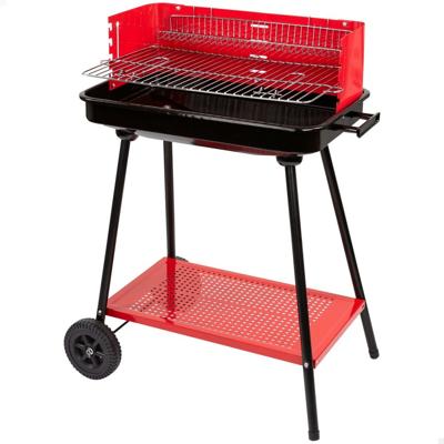 Kolenbarbecue met wielen Aktive Staal Plastic Geëmailleerd metaal 66 x 85 x 44 cm Rood
