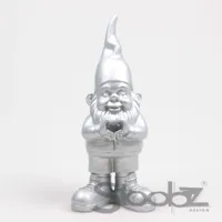 Kabouter hart 10x13x29.5cm zilver