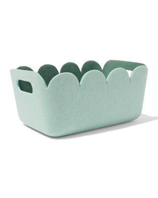 HEMA Mand 33x14cm vilt lichtgroen