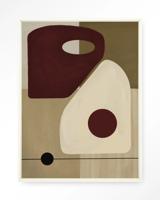 Urban Cotton Wandkleed 'Polished' 80 x 110cm in Floating Frame - off white