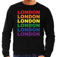 Regenboog London gay pride zwarte sweater voor heren