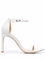 Stuart Weitzman sandales en cuir à talon aiguille - Blanc
