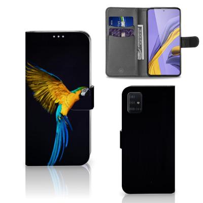 Samsung Galaxy A51 | Telefoonhoesje | Met pasjeshouder | Papegaai