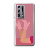 Pink boots: Huawei P40 Pro Plus Transparant Hoesje