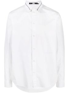 Karl Lagerfeld chemise à poche poitrine en coton biologique - Blanc