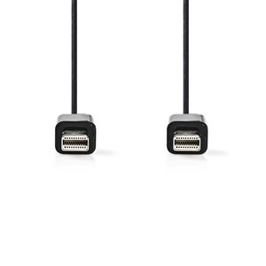 Nedis Mini DisplayPort-Kabel | Mini-DisplayPort Male naar Mini-DisplayPort Male | 21.6 Gbps | 1 m | 1 stuks - CCGP37500BK10 CCGP37500BK10