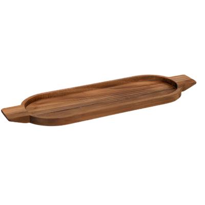 Serveerplank voor hapjes/tapas - 15 x 48 cm - acacia hout - borrelplank