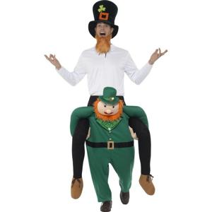 Instapkostuum kabouter - St Patricksday - volwassenen - op de rug van een leprechaun