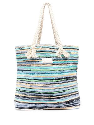 Vilebrequin sac cabas à design tressé - Bleu