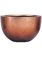 Baq Metallic Silver leaf Bowl matt copper, 45x27cm