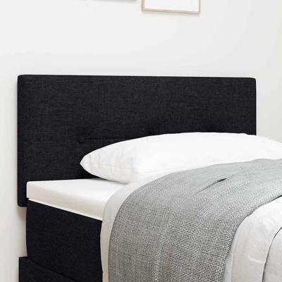 LED-hoofdbord met LED -striplichten Zwart 80 cm Stof