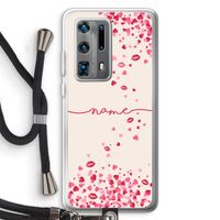 Hartjes en kusjes: Huawei P40 Pro Plus Transparant Hoesje met koord Hartjes en kusjes: Huawei P40 Pro Plus Transparant Hoesje met koord
