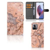 Motorola Edge 30 Ultra | Bookcase | Marmer Oranje