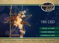 Cascade verlichting koperdraad 160l/8x2m led classic - Annas collection Cascade verlichting koperdraad 160l/8x2m led classic - Annas collection