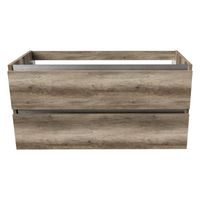 Onderkast Arcqua Luna Badmeubel 100 cm Greeploos Excl. Wastafelblad MDF Canyon Oak