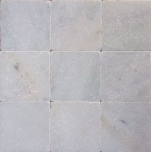 Tegelsample: Jabo mozaiektegel wit marmer anticato 10x10x1