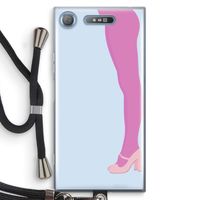 Pink panty: Sony Xperia XZ1 Transparant Hoesje met koord