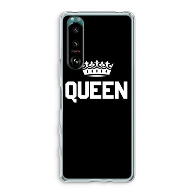 Queen zwart: Sony Xperia 5 III Transparant Hoesje