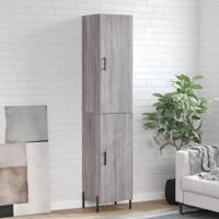 Hoge kast 34,5x34x180 cm bewerkt hout grijs sonoma eikenkleurig