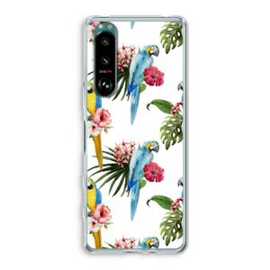 Kleurrijke papegaaien: Sony Xperia 5 III Transparant Hoesje