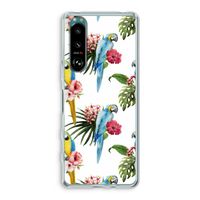 Kleurrijke papegaaien: Sony Xperia 5 III Transparant Hoesje