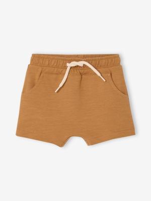 Fleece bermuda voor babyjongens karamel