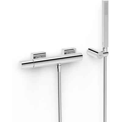 Douchekraan Tres Project | Opbouw | Mengkraan | 1-weg | hoh 15 cm | 1-knop | Rond | Chroom