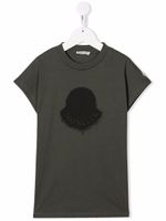 Moncler Enfant t-shirt à logo brodé - Vert - thumbnail