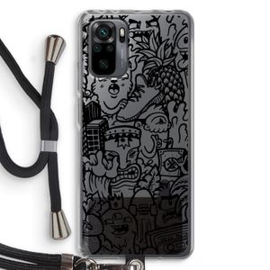 Vexx Black Mixtape: Xiaomi Redmi Note 10 Pro Transparant Hoesje met koord
