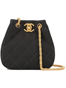 CHANEL Pre-Owned sac porté épaule texturé à chaîne - Noir