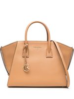 Michael Michael Kors grand sac à main Avril en cuir à logo - Marron