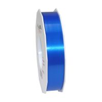 1x Luxe blauwe kunststof lint rollen 2,5 cm x 91 meter cadeaulint verpakkingsmateriaal   -