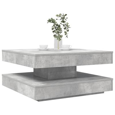 Salontafel 360 graden draaibaar 70x70x34,5 cm betongrijs