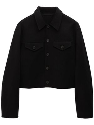 Filippa K veste Mousse à coupe crop - Noir