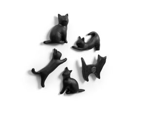 Trendform Meow koelkastmagneet Polyresin (hars) Zwart 5 stuk(s)