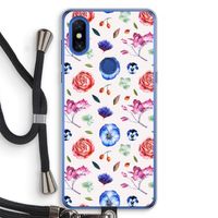Bloemetjes: Xiaomi Mi Mix 3 Transparant Hoesje met koord